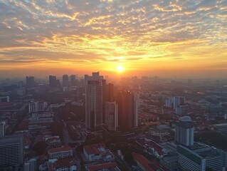 Fototapeta premium City skyline at sunrise