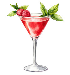 raspberry cocktail with mint