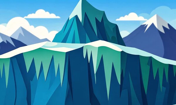 Iceberg landscape illustration