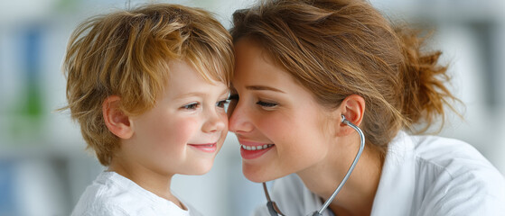 Compassionate Healthcare Provider Caring for a Child