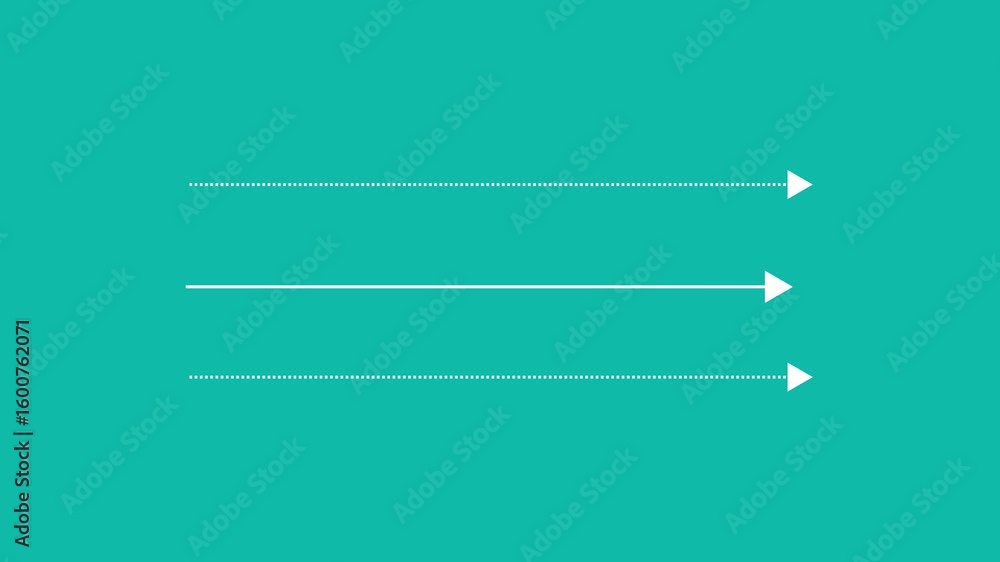 Poster black straight arrows animation. reveal and hide animation of solid, dashed. abstract business graph