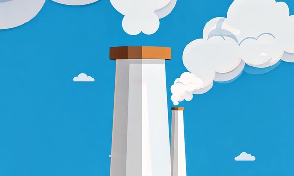 Industrial pollution illustration