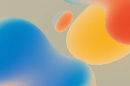 Fluid blobs abstract background blue