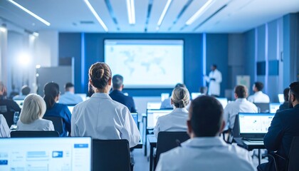 Professionals attending a seminar