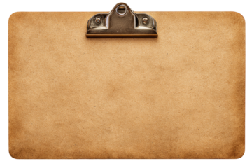 Blank, aged clipboard