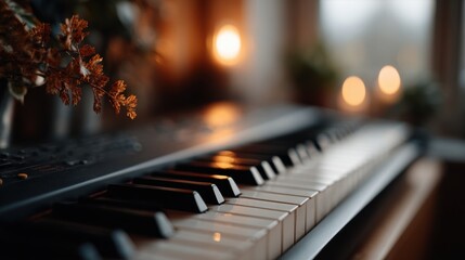 Home study scene keyboard clicks peaceful cozy room serenity of remote work