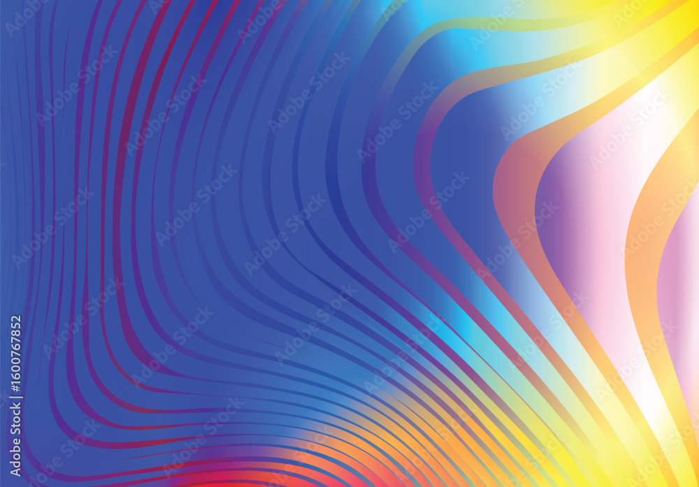 Poster Colorful background with gradient abstract design and blue pattern. Color effect with neon lines light. Vector texture
