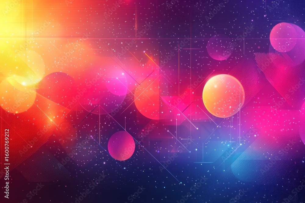 Poster Abstract Neon Color Gradient Blurred Background with Dynamic Effect. Abstract Modern Dynamic Colors Gradient Background. Grainy Texture Background Style with Copy space.