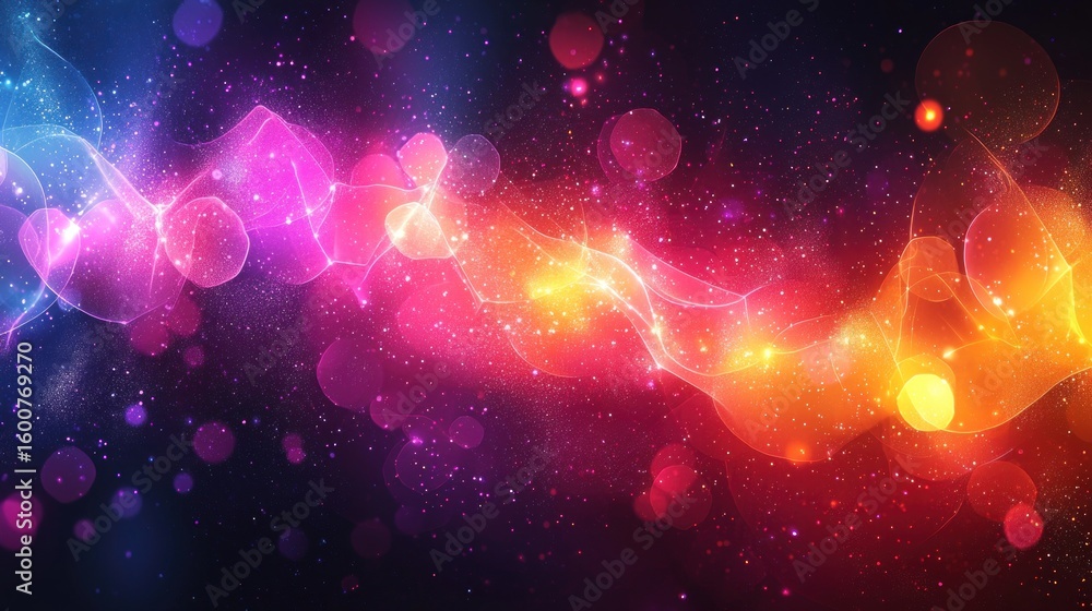 Poster Abstract Neon Color Gradient Blurred Background with Dynamic Effect. Abstract Modern Dynamic Colors Gradient Background. Grainy Texture Background Style with Copy space.