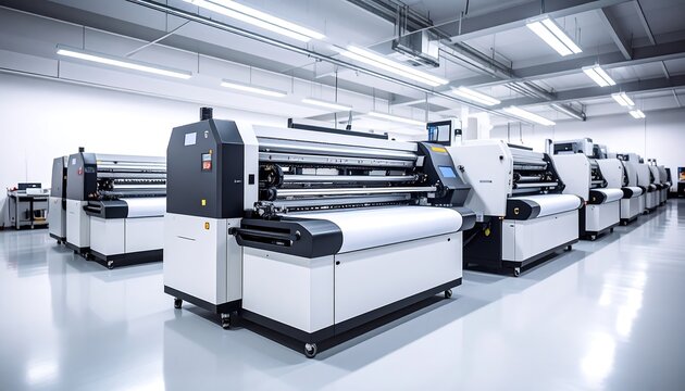 Modern printing facility with large format printers