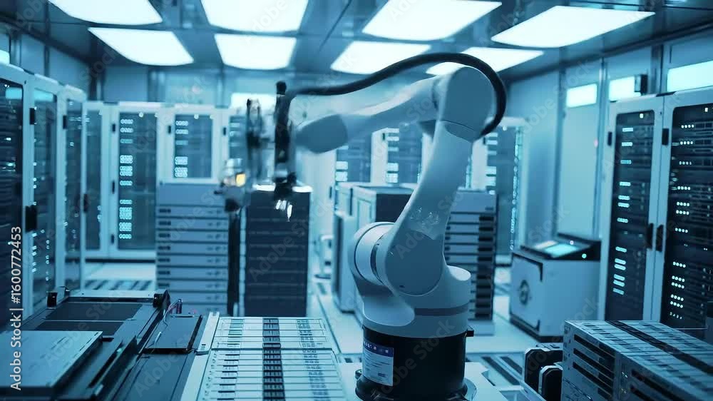 Aufkleber robotic automation in modern data center processing