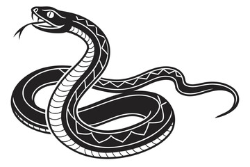 Fototapeta premium python sihouette black vector