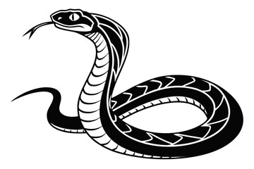 Fototapeta premium python sihouette black vector