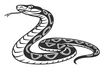 Fototapeta premium python sihouette black vector