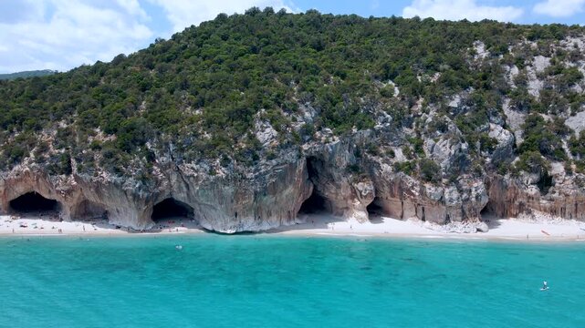 Aerial View Sardinia Cala Luna Beach