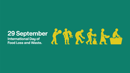 Vector Illustration of Food Waste Awareness with Rotting Vegetables, Trash Can, and Stop Food Waste Message