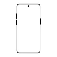Modern smartphone mockup with transparent screen. Realistic mobile phone vector illustration