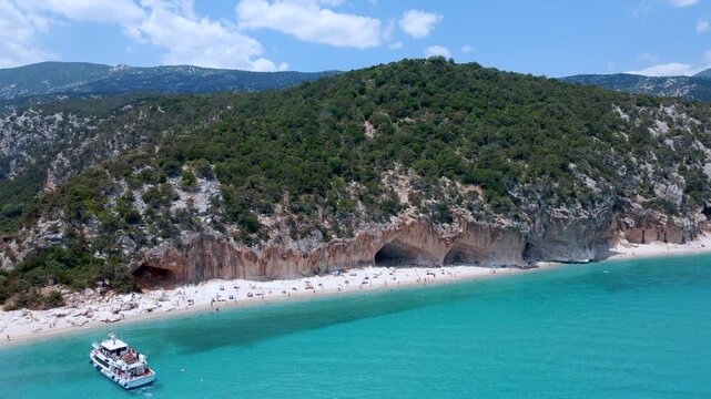 Aerial View Sardinia Cala Luna Beach
