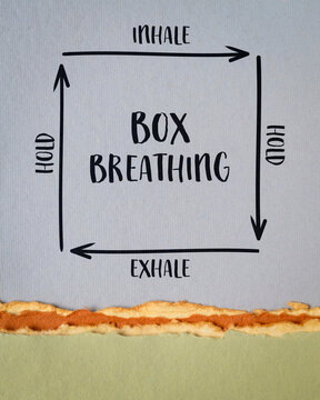 Box or square breathing - a simple but powerful breathwork technique that involves four equal parts: inhale, hold, exhale, hold.