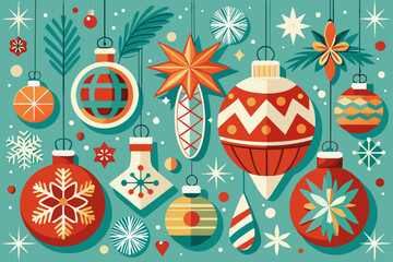 christmas background with balls