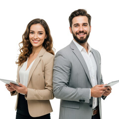 Business professionals isolated on transparent background