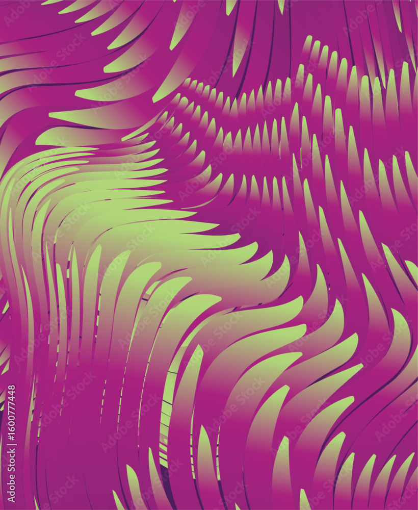 Poster modern lines pattern gradient poster background vector. cover template with vibrant perspective geom