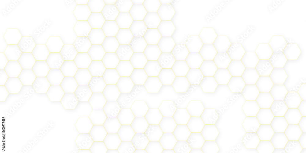 Aufkleber abstract white hexagonal background. luxury white pattern. futuristic abstract honeycomb technology 