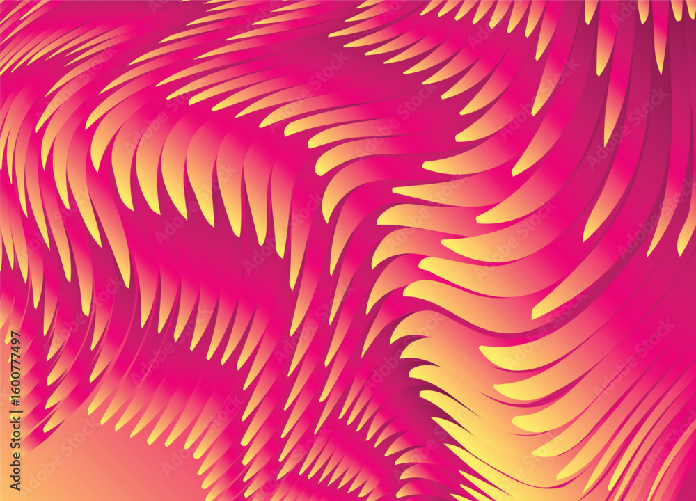 Poster modern lines pattern gradient poster background vector. cover template with vibrant perspective geom
