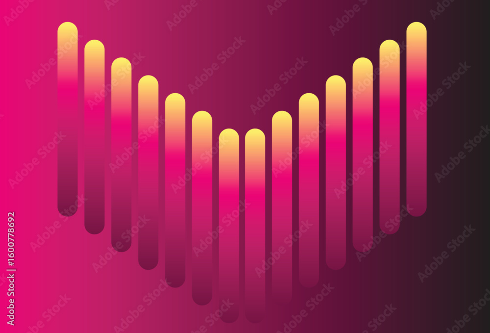 Poster modern lines pattern gradient poster background vector. cover template with vibrant perspective geom