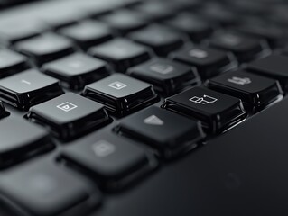 Close-up of a computer keyboard