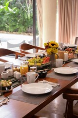 table setting at restaurant