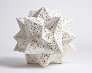 Geometric Paper Sculpture With Intricate Pattern