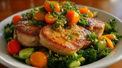 Pork chops with kumquat salad, 16:9