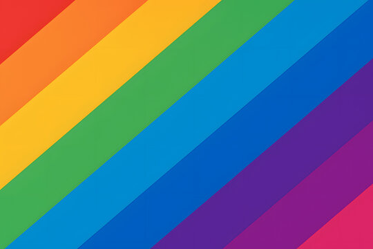 Diagonal rainbow stripes vibrant background with colorful gradient lines, abstract pride flag inspired spectrum wallpaper for LGBTQ design, diversity celebration, equality visuals, and creative decor