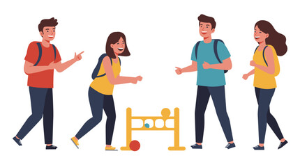 Obraz premium Group of Friends Playing a Game Together.