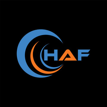 HAF letter design. HAF letter technology logo design on white background. HAF Monogram logo design for entrepreneur and business