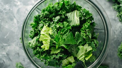 A bowl of freshly washed and chopped leafy greens ready to be thrown into a blender to make a quick and healthy green smoothie.