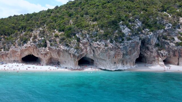 Aerial View Sardinia Cala Luna Beach