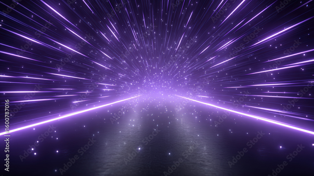 Fototapete dynamic neon data streams racing through a futuristic digital tunnel virtual environment abstract ar