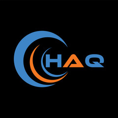 HAQ letter design. HAQ letter technology logo design on white background. HAQ Monogram logo design for entrepreneur and business