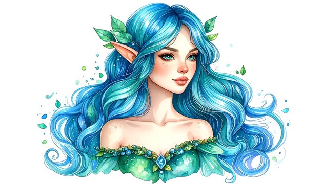 Portrait of a stylized elf girl