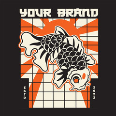 Free Vector | Flat design koi fish logo design	