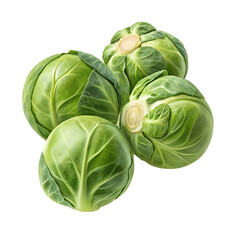 Fototapeta premium brussels sprouts healthy vegetable png white background