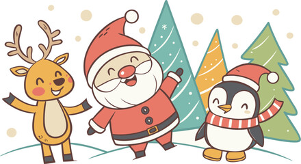 Fototapeta premium Christmas decorative items over white. Watercolor illustration: Christmas tree decorated with balls. Gifts under the Christmas tree. Template for the design Mega set