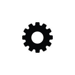black cogWheel icon vector illustration on isolated background. setting sign concept.