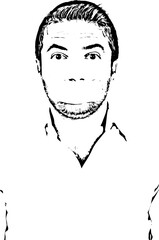 Man with duct tape over mouth