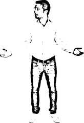 Misunderstood executive man