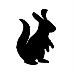 squirrel silhouette icon design template