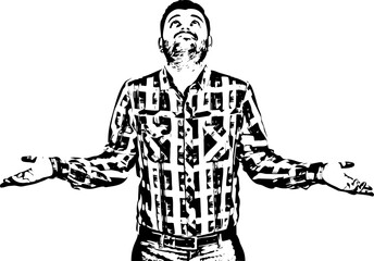 Misunderstanding executive looking up