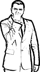 Stressed business man